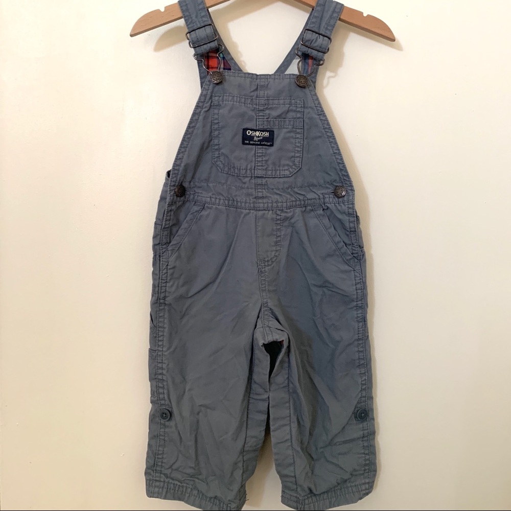 OshKosh B’Gosh BlueOveralls w/Plaid